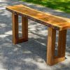 Rustic Walnut Wood Console Tables (Photo 14 of 15)