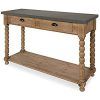 Rustic Walnut Wood Console Tables (Photo 3 of 15)