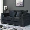 2 Seater Black Velvet Sofa Beds (Photo 2 of 15)