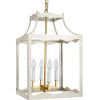 Brass Wrapped Lantern Chandeliers (Photo 6 of 15)