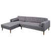 Element Left-Side Chaise Sectional Sofas In Dark Gray Linen And Walnut Legs (Photo 11 of 25)