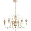 French White 27-Inch Six-Light Chandeliers (Photo 8 of 15)