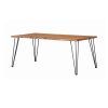 Acacia Wood Top Dining Tables With Iron Legs On Raw Metal (Photo 22 of 25)