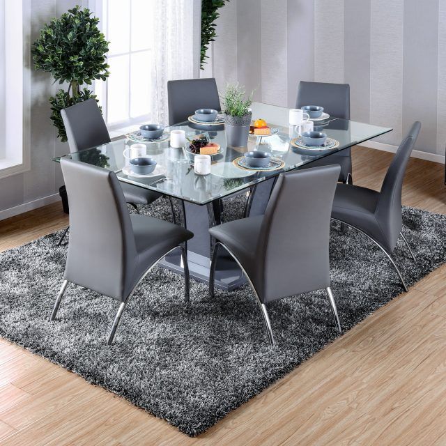 2024 Latest Grey Glass Dining Tables
