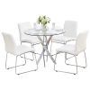 4 Seater Round Wooden Dining Tables With Chrome Legs (Photo 13 of 25)