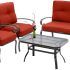 2024 Best of Side Table Iron Frame Patio Furniture Set