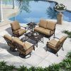 Side Table Iron Frame Patio Furniture Set (Photo 13 of 15)