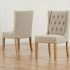 2024 Popular Oak Fabric Dining Chairs