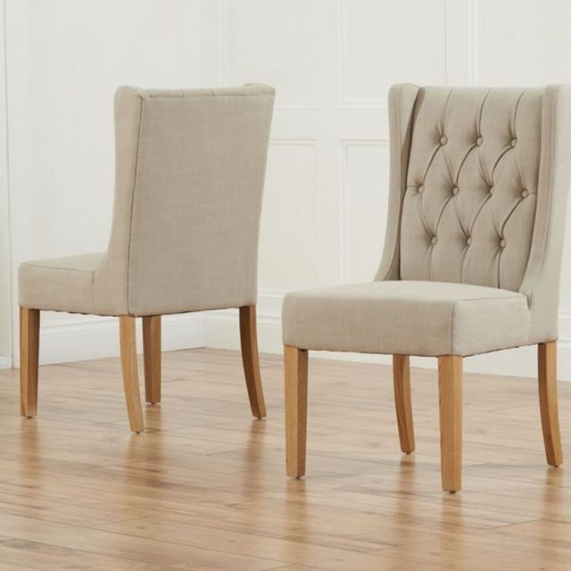 2024 Popular Oak Fabric Dining Chairs