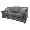 2Pc Polyfiber Sectional Sofas With Nailhead Trims Gray (Photo 9 of 25)
