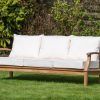 Wood Sofa Cushioned Outdoor Garden (Photo 2 of 15)