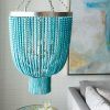 Small Turquoise Beaded Chandeliers (Photo 1 of 15)
