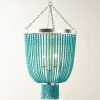 Small Turquoise Beaded Chandeliers (Photo 3 of 15)