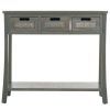 Smoke Gray Wood Console Tables (Photo 3 of 15)
