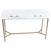 Square Black And Brushed Gold Console Tables (Photo 6 of 15)