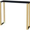 Square Black And Brushed Gold Console Tables (Photo 2 of 15)