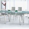 Modern Glass Top Extension Dining Tables In Stainless (Photo 1 of 25)