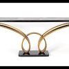 Geometric Glass Top Gold Console Tables (Photo 13 of 15)