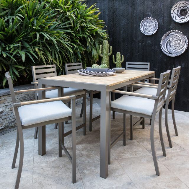 The 25 Best Collection of Outdoor Brasilia Teak High Dining Tables