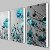 Teal Flower Canvas Wall Art (Photo 9 of 15)