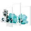Teal Flower Canvas Wall Art (Photo 4 of 15)