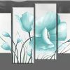 Teal Flower Canvas Wall Art (Photo 14 of 15)