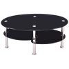 Tempered Glass Oval Side Tables (Photo 4 of 15)