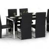 Black Glass Dining Tables With 6 Chairs (Photo 9 of 25)