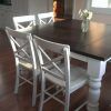 Thick White Marble Slab Dining Tables With Weathered Grey Finish (Photo 9 of 25)