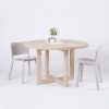Solid Wood Circular Dining Tables White (Photo 7 of 25)