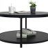 2024 Popular Metal Legs and Oak Top Round Console Tables