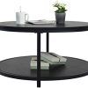 Metal Legs And Oak Top Round Console Tables (Photo 1 of 15)