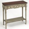 Gray Wood Veneer Console Tables (Photo 7 of 15)
