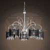 Black Chandeliers With Shades (Photo 9 of 15)