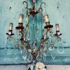 Bronze And Scavo Glass Chandeliers (Photo 8 of 15)