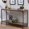 Gray Wood Black Steel Console Tables (Photo 9 of 15)
