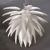 White Contemporary Chandelier (Photo 9 of 15)