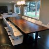 Walnut Finish Live Edge Wood Contemporary Dining Tables (Photo 24 of 25)
