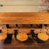 Dining Tables With Attached Stools (Photo 7 of 25)