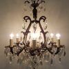 Antique Brass Crystal Chandeliers (Photo 3 of 15)