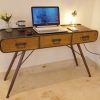 Vintage Gray Oak Console Tables (Photo 13 of 15)