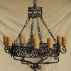 Wrought Iron Chandelier (Photo 15 of 15)
