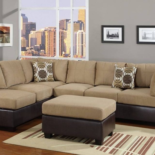 15 Best Collection of Leather and Suede Sectional Sofas