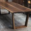 Walnut Finish Live Edge Wood Contemporary Dining Tables (Photo 17 of 25)