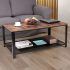 15 Collection of Wood Coffee Tables with 2-tier Storage