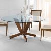4 Seater Round Wooden Dining Tables With Chrome Legs (Photo 10 of 25)