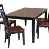 Adan 5 Piece Solid Wood Dining Sets (Set Of 5) (Photo 12 of 25)