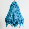 Turquoise Blue Beaded Chandeliers (Photo 9 of 15)