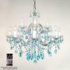 Turquoise Crystal Chandelier Lights (Photo 1 of 15)