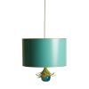 Turquoise Drum Chandeliers (Photo 2 of 15)